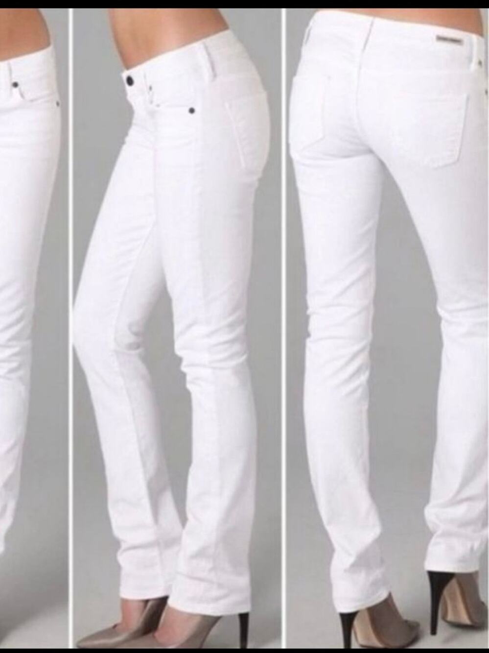 Citizens of Humanity Ava Low Rise Straight Leg Jeans Womens 28 White Denim